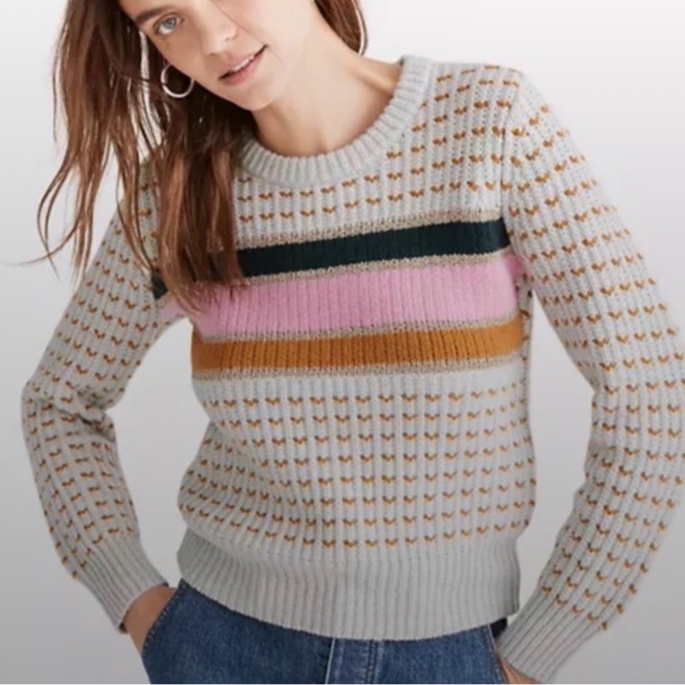 Madewell Striped Barfield Sweater.
